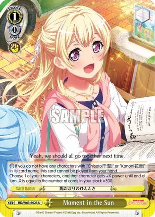 Image of Moment in the Sun (BD/W63-E023 U) - BanG Dream! Girls Band Party! Vol.2