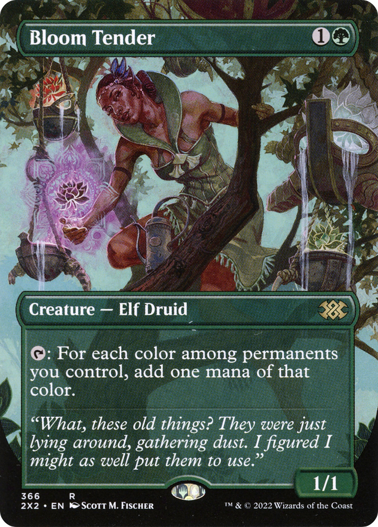 Image of Bloom Tender (Borderless) (2X2-366) - Double Masters 2022 (Borderless) Foil