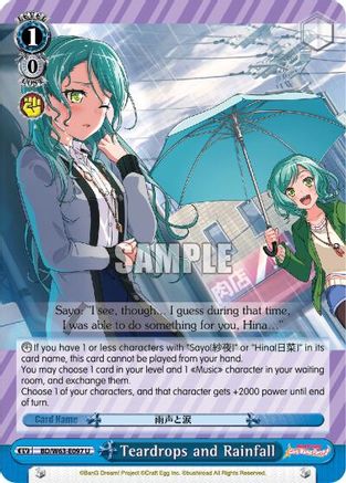Image of Teardrops and Rainfall (BD/W63-E097 U) - BanG Dream! Girls Band Party! Vol.2