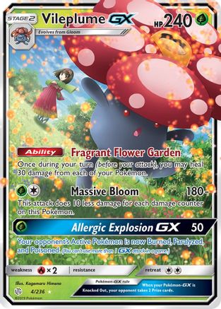 Image of Vileplume GX 004/236  - Holofoil SM  Cosmic Eclipse - Ultra Rare