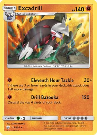 Image of Excadrill 115/236  - Holofoil SM  Cosmic Eclipse - Holo Rare