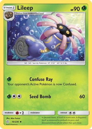 Image of Lileep 010/236  SM  Cosmic Eclipse - Uncommon