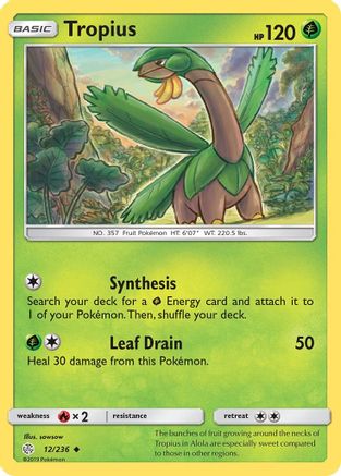 Image of Tropius 012/236  - Reverse Holofoil SM  Cosmic Eclipse - Uncommon