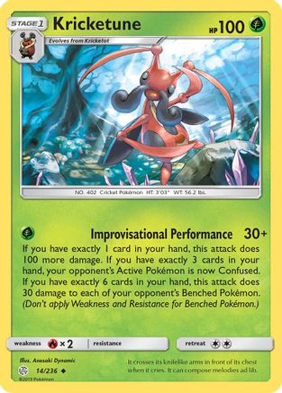 Image of Kricketune 014/236  SM  Cosmic Eclipse - Uncommon