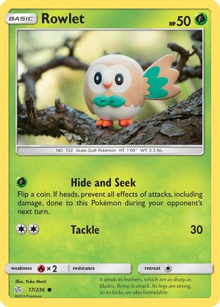 Image of Rowlet 017/236  SM  Cosmic Eclipse - Common