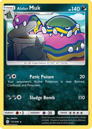 Image of Alolan Muk 131/236  - Reverse Holofoil SM  Cosmic Eclipse - Rare