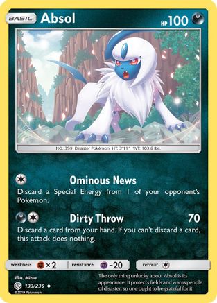 Image of Absol 133/236  SM  Cosmic Eclipse - Uncommon