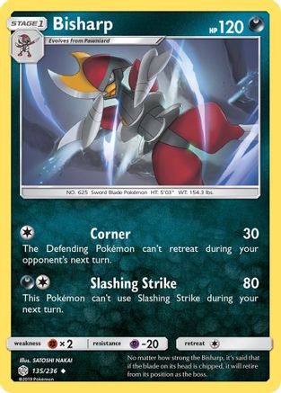 Image of Bisharp 135  - Reverse Holofoil SM  Cosmic Eclipse - Uncommon