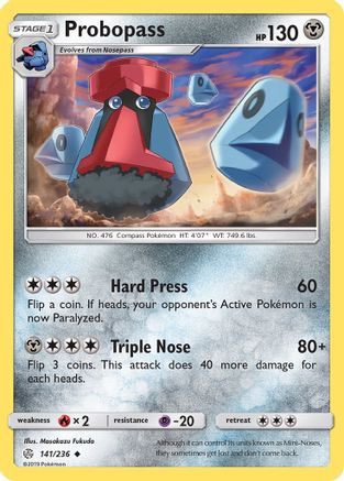 Image of Probopass 141  - Reverse Holofoil SM  Cosmic Eclipse - Uncommon