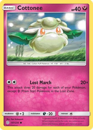 Image of Cottonee 147/236  SM  Cosmic Eclipse - Common