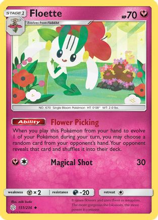 Image of Floette 151/236  - Reverse Holofoil SM  Cosmic Eclipse - Uncommon