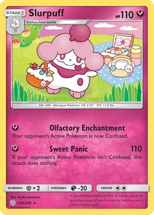 Image of Slurpuff 154/236  - Reverse Holofoil SM  Cosmic Eclipse - Rare