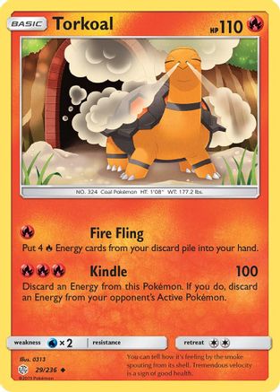 Image of Torkoal 029/236  SM  Cosmic Eclipse - Uncommon