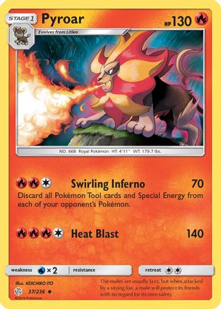 Image of Pyroar 037  SM  Cosmic Eclipse - Uncommon