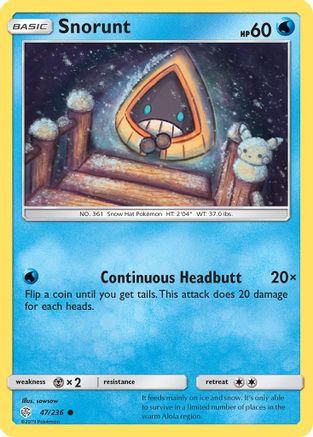 Image of Snorunt 047/236  SM  Cosmic Eclipse - Common