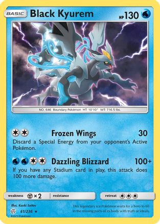 Image of Black Kyurem 061/236  - Holofoil SM  Cosmic Eclipse - Holo Rare