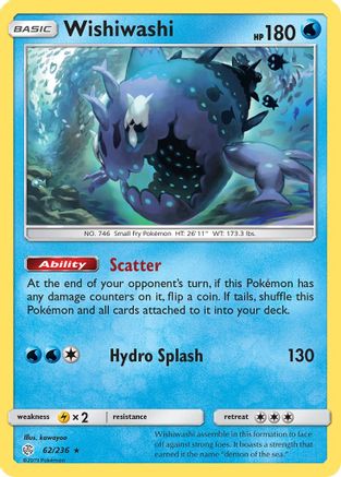 Image of Wishiwashi 062/236  - Holofoil SM  Cosmic Eclipse - Holo Rare