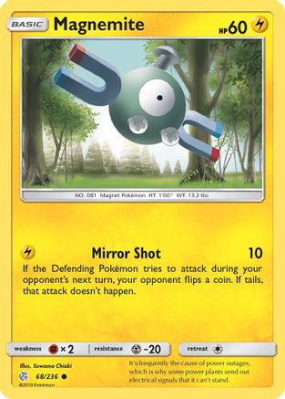 Image of Magnemite 068/236  - Reverse Holofoil SM  Cosmic Eclipse - Common