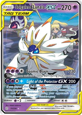 Image of Solgaleo & Lunala GX 075/236  - Holofoil SM  Cosmic Eclipse - Ultra Rare