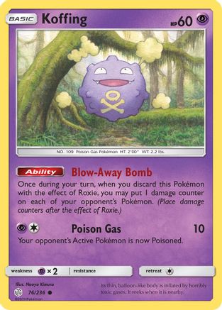 Image of Koffing 076/236  SM  Cosmic Eclipse - Common