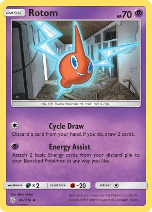 Image of Rotom 086/236  - Reverse Holofoil SM  Cosmic Eclipse - Uncommon