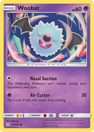 Image of Woobat 087/236  SM  Cosmic Eclipse - Common