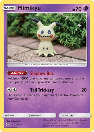 Image of Mimikyu (97) 097/236  - Reverse Holofoil SM  Cosmic Eclipse - Rare