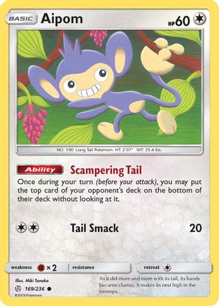 Image of Aipom 169  SM  Cosmic Eclipse - Common