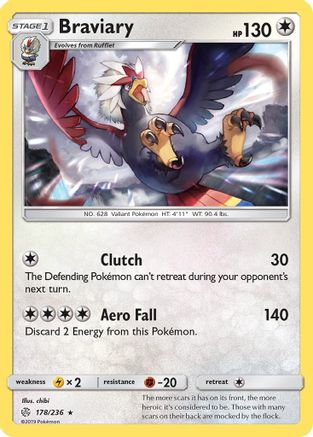 Image of Braviary 178  SM  Cosmic Eclipse - Rare