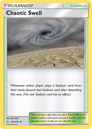 Image of Chaotic Swell 187/236  - Reverse Holofoil SM  Cosmic Eclipse - Uncommon