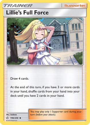 Image of Lillie's Full Force 196/236  - Reverse Holofoil SM  Cosmic Eclipse - Uncommon