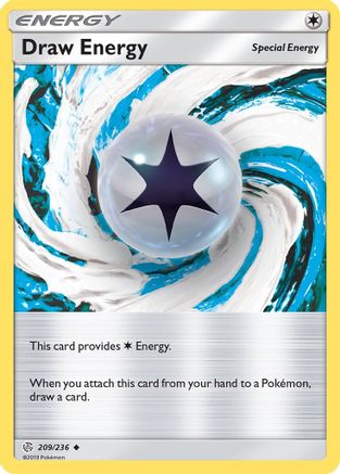 Image of Draw Energy 209/236  - Reverse Holofoil SM  Cosmic Eclipse - Uncommon