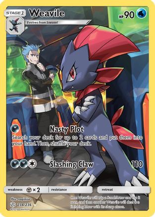 Image of Weavile (Secret) 238/236  - Holofoil SM  Cosmic Eclipse - Secret Rare