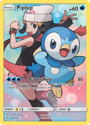 Image of Piplup (Secret) 239/236  - Holofoil SM  Cosmic Eclipse - Secret Rare