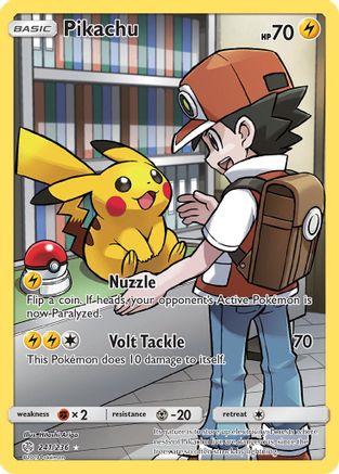Image of Pikachu (Secret) 241/236  - Holofoil SM  Cosmic Eclipse - Secret Rare