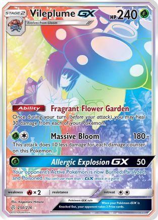 Image of Vileplume GX (Secret) 250/236  - Holofoil SM  Cosmic Eclipse - Secret Rare