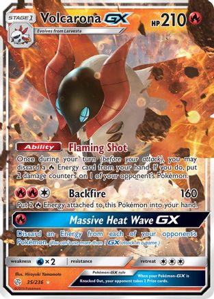 Image of Volcarona GX 035/236  - Holofoil SM  Cosmic Eclipse - Ultra Rare