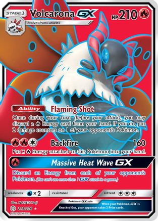 Image of Volcarona GX (Full Art) 213/236  - Holofoil SM  Cosmic Eclipse - Ultra Rare