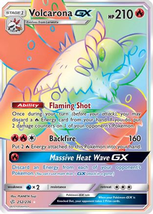 Image of Volcarona GX (Secret) 252  - Holofoil SM  Cosmic Eclipse - Secret Rare