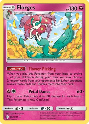Image of Florges 152/236  - Holofoil SM  Cosmic Eclipse - Holo Rare