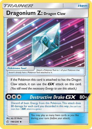 Image of Dragonium Z: Dragon Claw 190/236  SM  Cosmic Eclipse - Uncommon