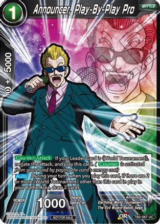 Image of Announcer, Play-By-Play Pro (Event Pack 05) (TB2-067) - Promotion Cards