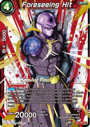 Image of Foreseeing Hit (Championship Final 2019) (TB1-008) - Tournament Promotion Cards
