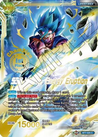 Image of Son Goku & Vegeta // SSB Vegito, Energy Eruption (Championship Final 2019) (1st Place) (BT7-025_PR) - Tournament Promotion Cards