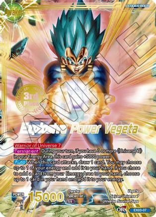 Image of Vegeta // Explosive Power Vegeta (Championship Final 2019) (3rd Place) (EX03-07) - Tournament Promotion Cards