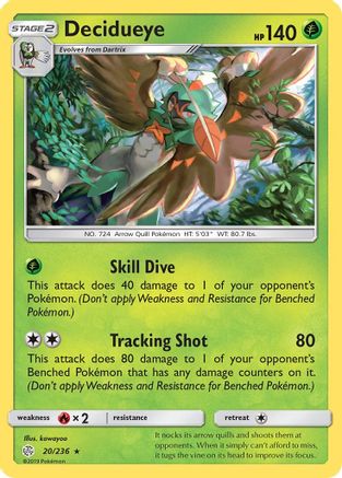 Image of Decidueye 020/236  - Holofoil SM  Cosmic Eclipse - Holo Rare