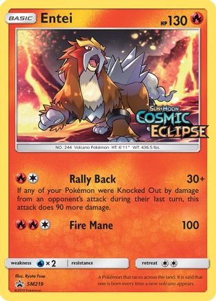 Image of Entei SM219  - Holofoil SM Promos - Promo