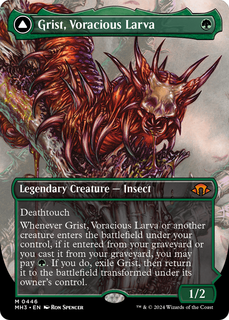Image of Grist, Voracious Larva (Borderless) (MH3-446) - Modern Horizons 3 (Borderless) Foil