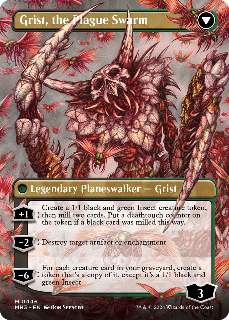 Image of Grist, Voracious Larva (Borderless) (MH3-446) - Modern Horizons 3 (Borderless)