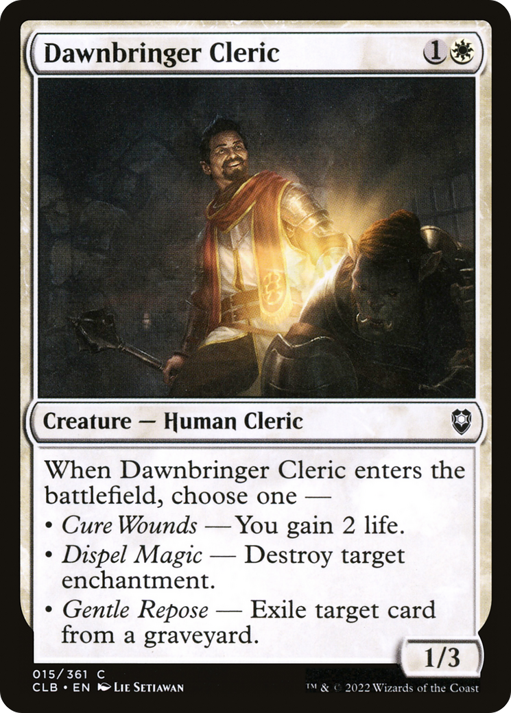 Image of Dawnbringer Cleric (CLB-015) - Commander Legends: Battle for Baldur's Gate Foil
